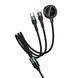 Type-C Cable Hoco CW64 3 in 1 Type-C/Lightning iWatch 1m black 46837 фото 2