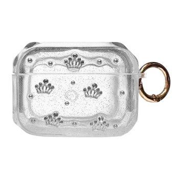Чохол на AirPods Pro 3 clear shiny silver crown 44939 фото