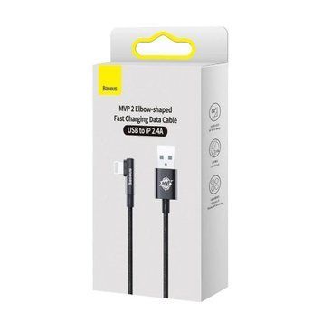 USB Cable Baseus MVP Elbow Lightning 2.4A (1m) black 18583 фото