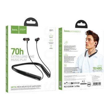Навушники Bluetooth Hoco ES71 Sport black 40939 фото