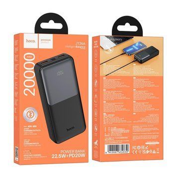 Power bank 20 000 mAh Hoco J136A PD20W+QC3.0 22.5W fully compatible Black 38828 фото