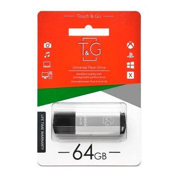 USB Flash 64 GB T&G Vega121 Silver UA 49417 фото