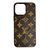 Силікон iPhone 14 Pro Max Leather mix with MagSafe Louis Vuitton brown 37599 фото