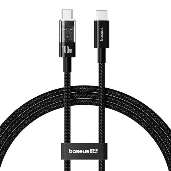 Cable Baseus Gem Fast-Charging Data Cable Type-C to Type-C 100W (1m) black 45958 фото