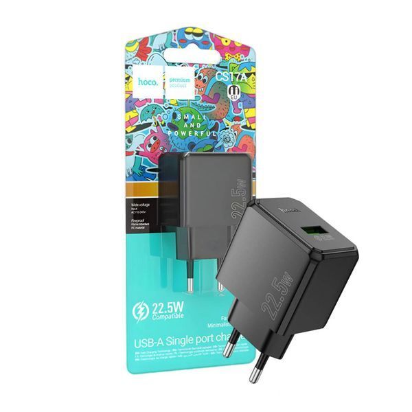 МЗП Hoco CS17A 22.5W/3A black 38905 фото