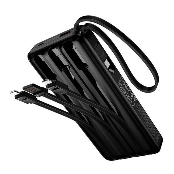 Power bank 10 000 mAh Hoco J156 PD20W+QC3.0 22.5W 4 cables black 46033 фото