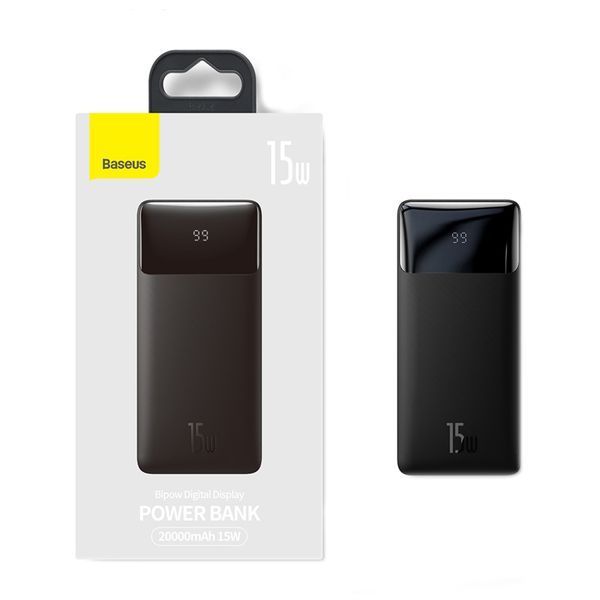 Power Bank 30 000 mah Baseus Bipow 15W Digital Display black 00706 фото