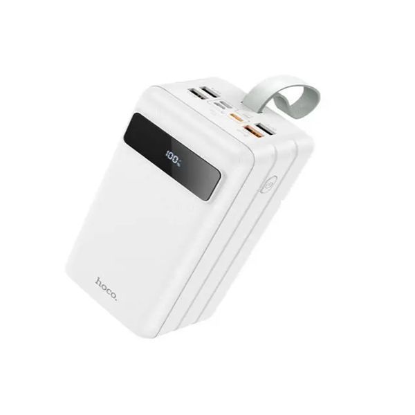 Power bank 60 000 mah Hoco J86B 22.5W PD/QC 3.0 фонарик, дисплей 2USB/Type-C white 00177 фото