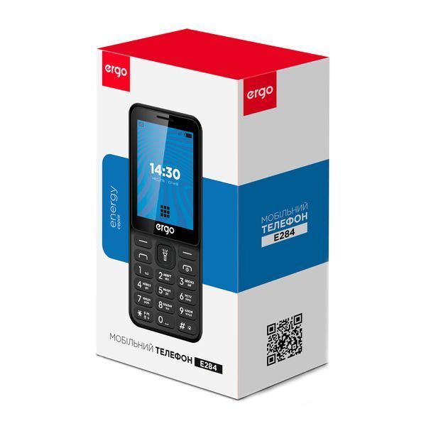 Телефон Ergo E284 Black UA 47262 фото