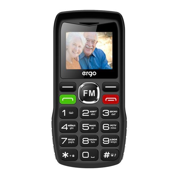 Телефон Ergo R182 Black UA 44223 фото