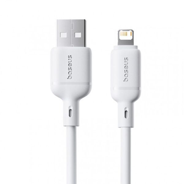 USB Cable Baseus Silky Series Fast Charging Lightning 2.4A (1m) white 42144 фото