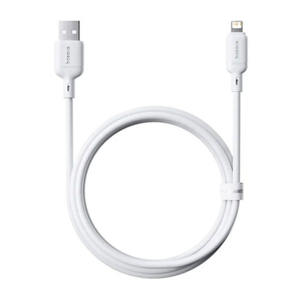 USB Cable Baseus Silky Series Fast Charging Lightning 2.4A (1m) white 42144 фото