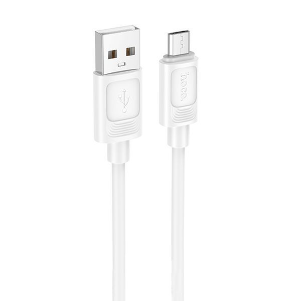 USB Cable Hoco Micro usb X122 2.4A 1m white 44117 фото
