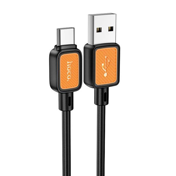 USB Cable Hoco Type-C X108 3A 1m black 41184 фото