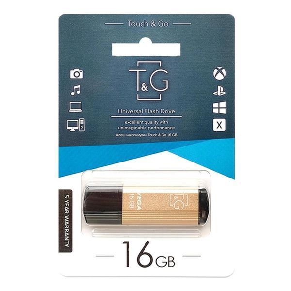 USB Flash 16 GB T&G 121 Vega Gold 30553 фото