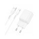 МЗП Hoco C96A 10.5W/2.1A (1USB) + cable Lightning white 38454 фото 2