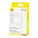 USB Cable Baseus Silky Series Fast Charging Lightning 2.4A (1m) white 42144 фото 1