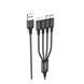 USB Cable Hoco X76 4 in1 2 Lightning + Type-C + Micro 2A 1m black 30145 фото 1