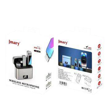 Мікрофон петличний bluetooth Jmary MW-15 Lightning 2 мікрофони black 40835 фото