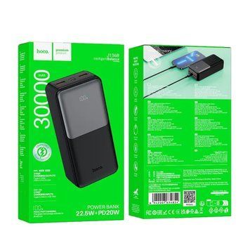Power bank 30 000 mAh Hoco J136B PD 20W+QC 3.0 22.5W Bipow black 38829 фото