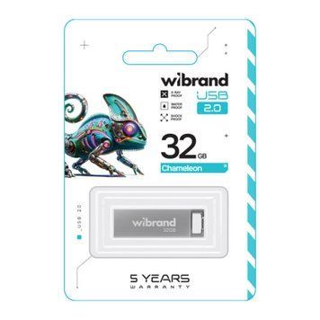 USB Flash 32 GB Wibrand Chameleon Silver 27422 фото