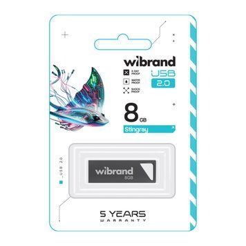 USB Flash 8 GB Wibrand Stingray Grey 10443 фото