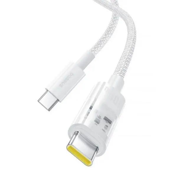 Cable Baseus Gem Fast-Charging Data Cable Type-C to Type-C 100W (1m) white 45959 фото