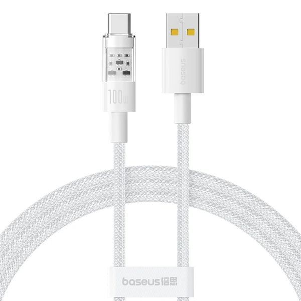 Cable Baseus Gem Fast-Charging Data Cable Type-C to Type-C 100W (1m) white 45959 фото