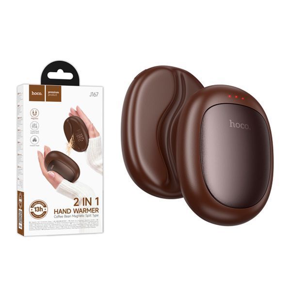 Магнітна грілка для рук Hoco J167 brown 44892 фото