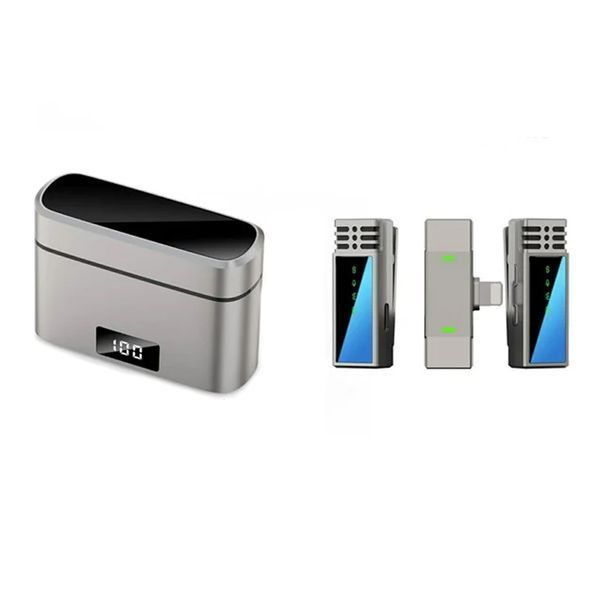 Мікрофон петличний bluetooth Jmary MW-15 Lightning 2 мікрофони black 40835 фото