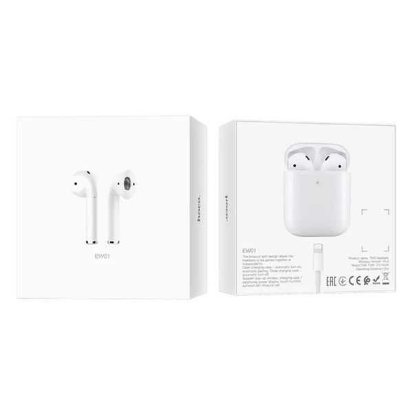 Навушники AirPods Hoco EW01 Plus white 33601 фото
