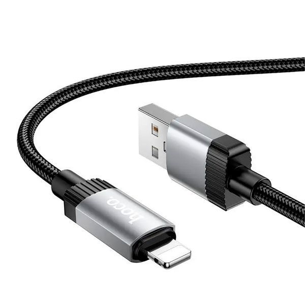 USB Cable Hoco Lightning X117 1m black 46810 фото