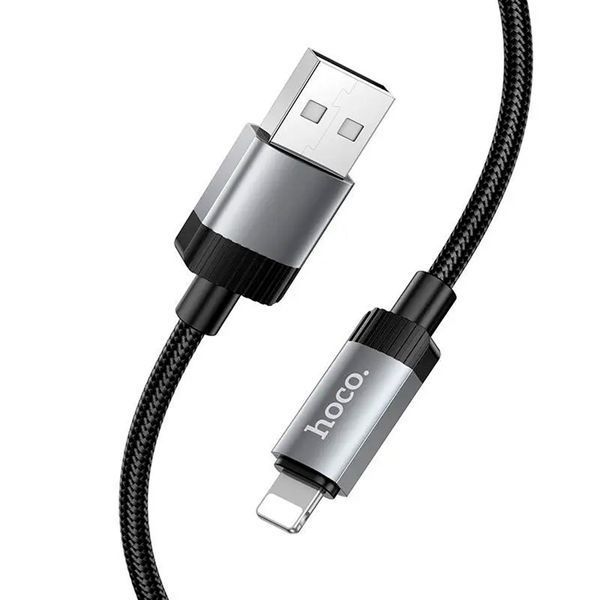 USB Cable Hoco Lightning X117 1m black 46810 фото