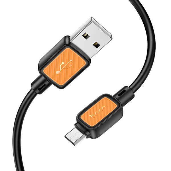 USB Cable Hoco Micro usb X108 2.4A 1m black 41183 фото