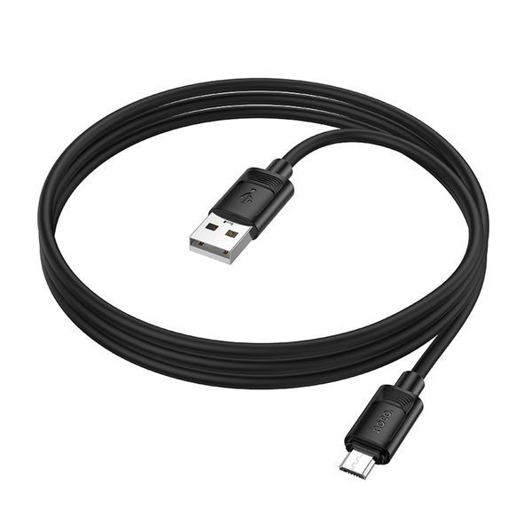 USB Cable Hoco Micro usb X122 2.4A 1m black 44118 фото