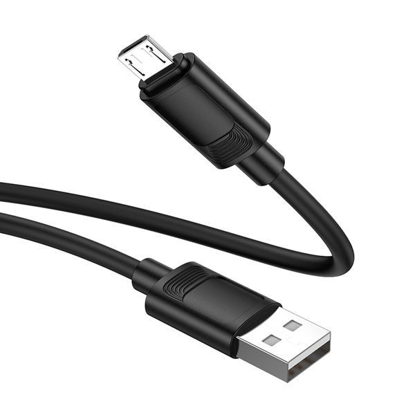 USB Cable Hoco Micro usb X122 2.4A 1m black 44118 фото