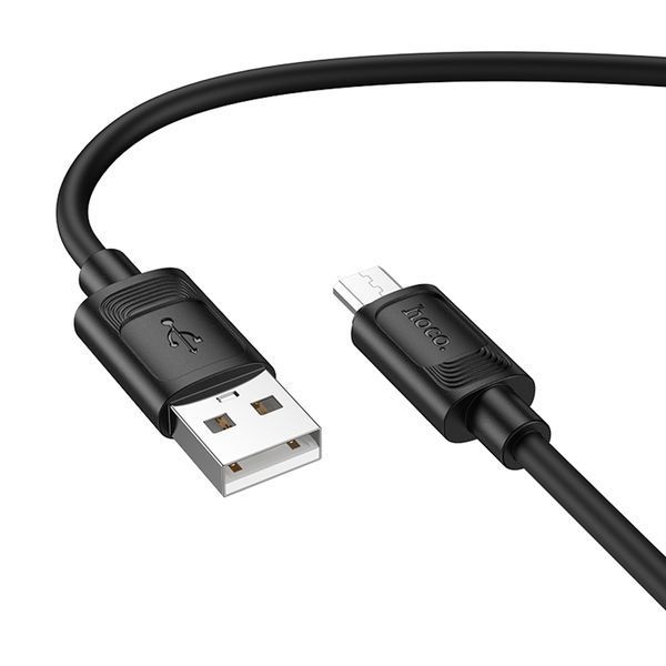 USB Cable Hoco Micro usb X122 2.4A 1m black 44118 фото