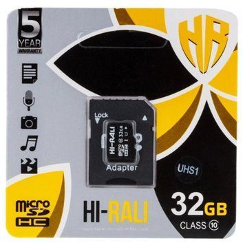 MicroSD 32Gb HI-Rali UHS-1 Class 10 + SD adapter 24443 фото