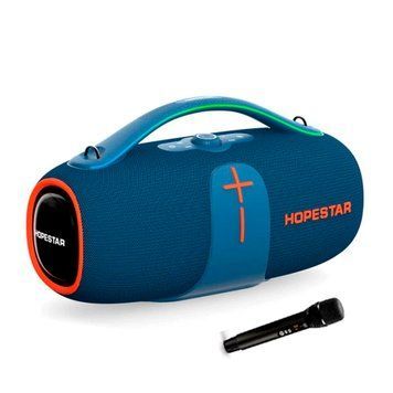 Колонка Bluetooth Hopestar A85 400W/IPX6/30000mAh + мікрофон blue 45000 фото