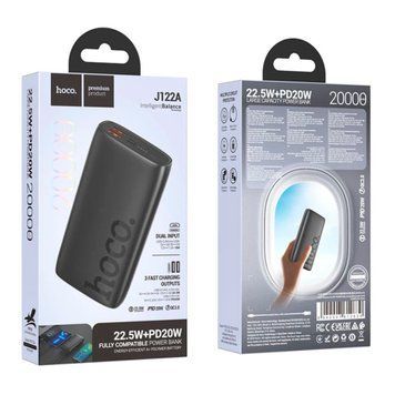 Power bank 10 000 mAh Hoco J122A Respect 22.5W+PD20W black 46031 фото