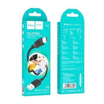 USB Cable Hoco Type-C X90 3A 1m black 31740 фото