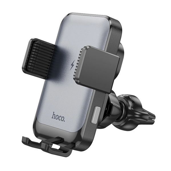 Автотримач з бездротовою зарядкою Hoco HW9 black 38183 фото