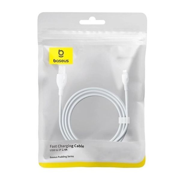 Кабель Baseus Pudding Series Lightning 2.4A (2m) white 18585 фото