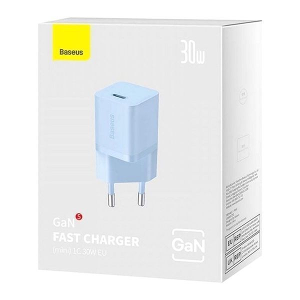МЗП Baseus GaN5 Fast Charger 1C 30W blue 27062 фото