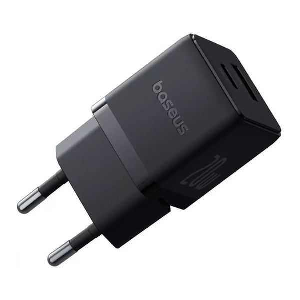 МЗП Baseus Palm Fast Charger 20W (USB-1USB-C) + Cable Type -C to Type -C 60W (1m) black 40778 фото