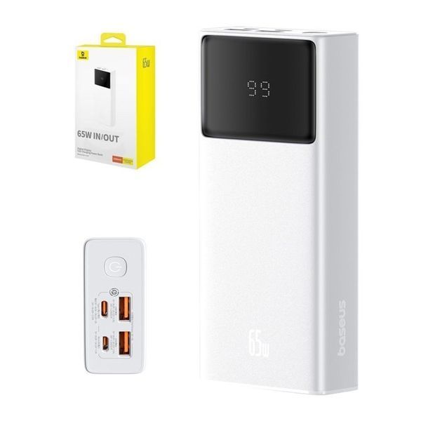 Power bank 20 000 mah Baseus Star-Lord Digital Display Fast Charging 65W White 00179 фото