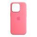 Silicone case iPhone 15 Pro Max with MagSafe pink 42103 фото 1