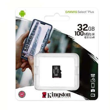 MicroSD 32GB Kingston Canvas Select Plus A1 UHS-1 100R Class 10 UA 24820 фото