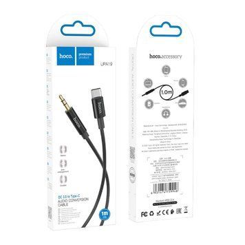 AUX Hoco UPA19 3.5 to Type C 1m black 44539 фото