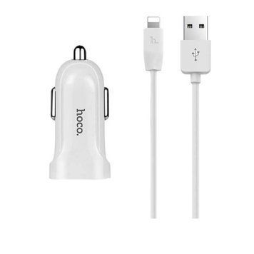 АЗП Hoco Z12 2.4А (2USB) + cable Lightning white 10370 фото